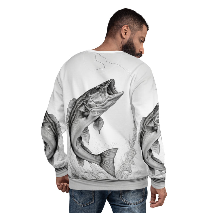 "Leaping Bass: Monochrome Long Sleeve"