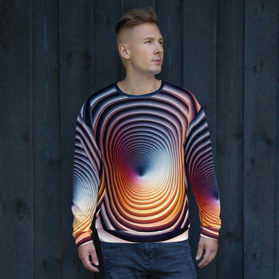 Vortex Illusion: Multicolor Gradient Sweater