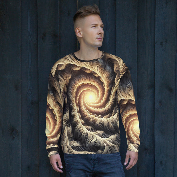 Golden Spiral Vortex Sweater