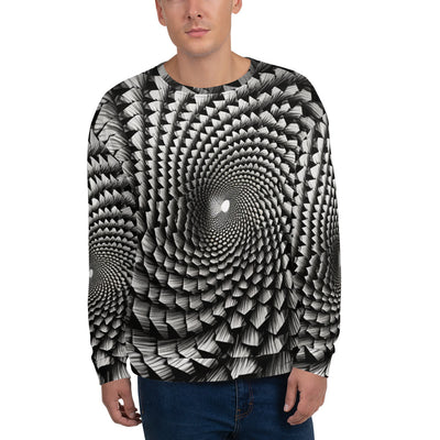 Monochrome Vortex Spiral Sweatshirt