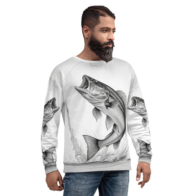 "Leaping Bass: Monochrome Long Sleeve"