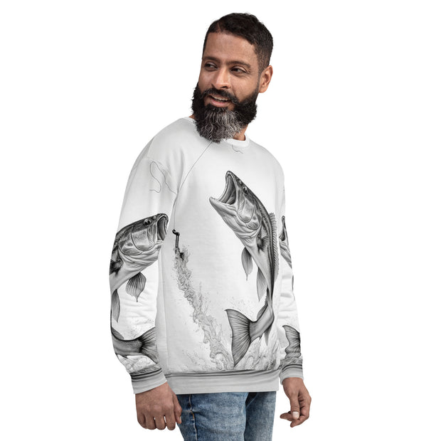 "Leaping Bass: Monochrome Long Sleeve"