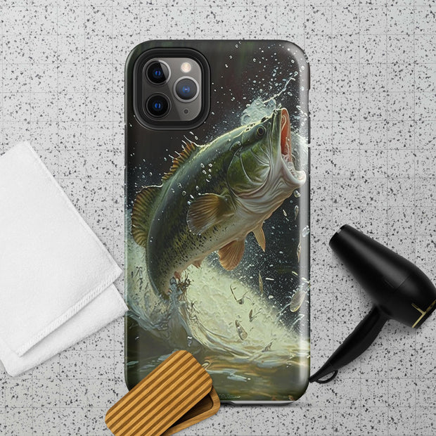 Epic Catch: Bass Fishing Splash Phone Case