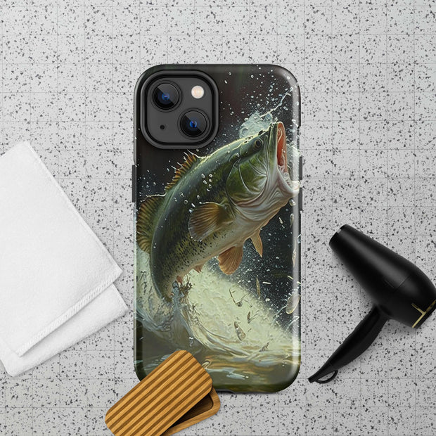 Epic Catch: Bass Fishing Splash Phone Case