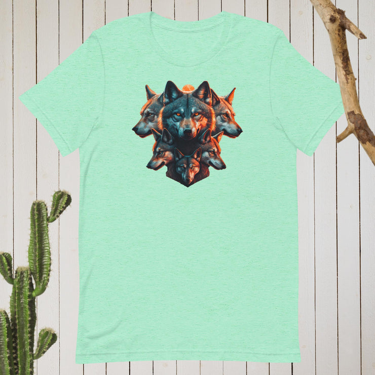 Wolf Pack Unity: Multidimensional Wolf Graphic Tee