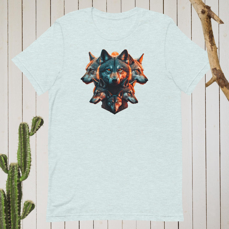 Wolf Pack Unity: Multidimensional Wolf Graphic Tee