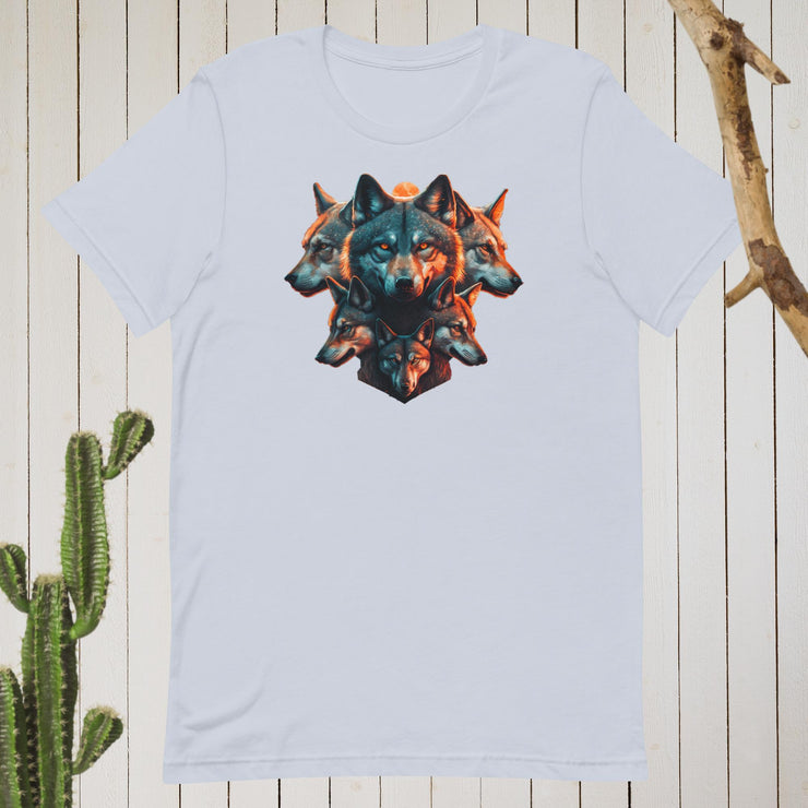 Wolf Pack Unity: Multidimensional Wolf Graphic Tee