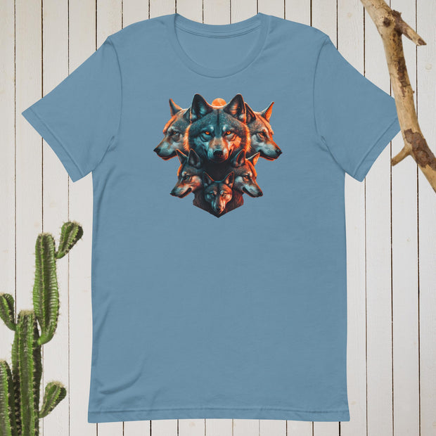 Wolf Pack Unity: Multidimensional Wolf Graphic Tee