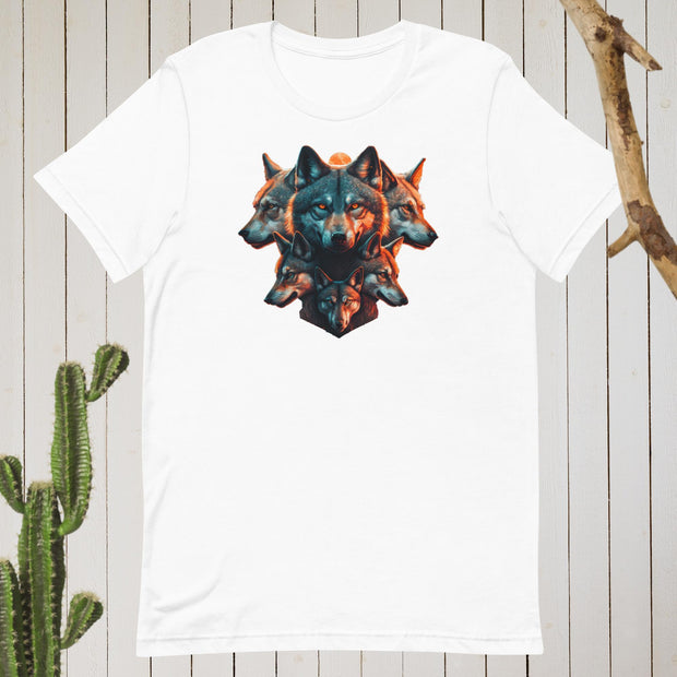 Wolf Pack Unity: Multidimensional Wolf Graphic Tee