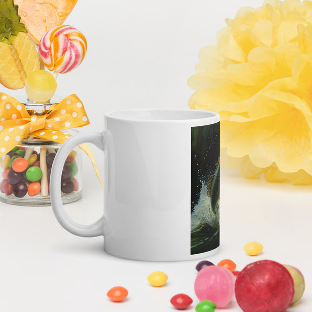 White glossy mug