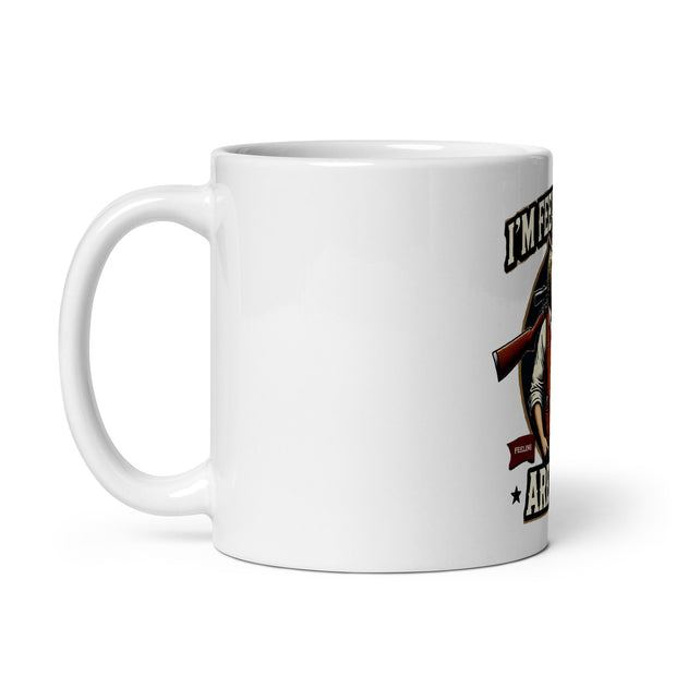 White glossy mug