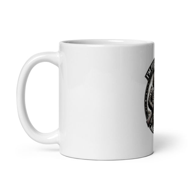 White glossy mug