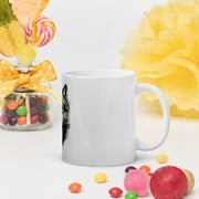 White glossy mug