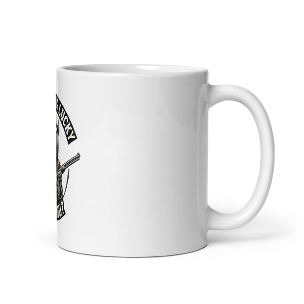 White glossy mug