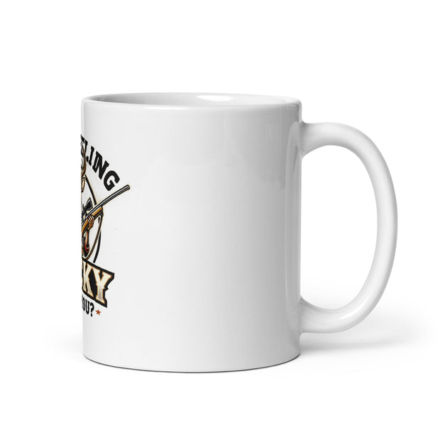 White glossy mug