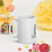 White glossy mug