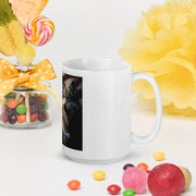 White glossy mug