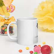 White glossy mug