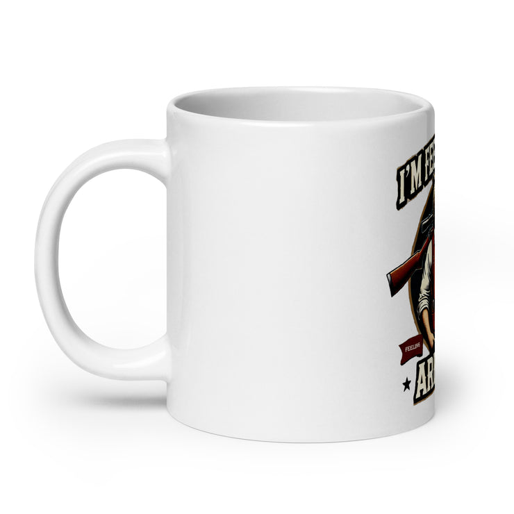 White glossy mug