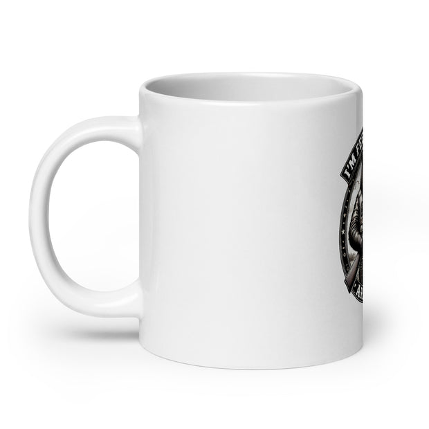 White glossy mug