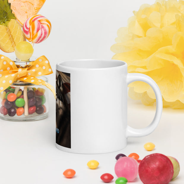 White glossy mug