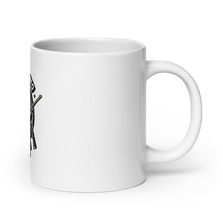 White glossy mug