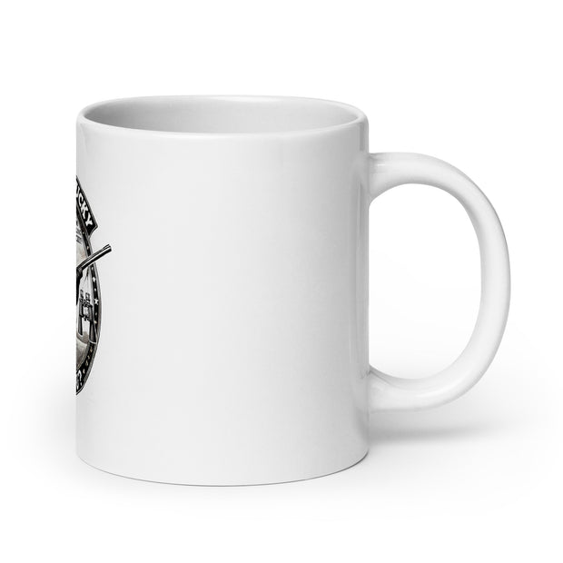 White glossy mug