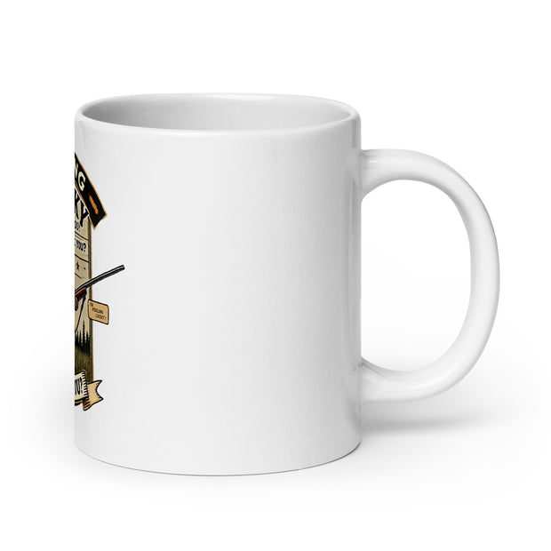 White glossy mug